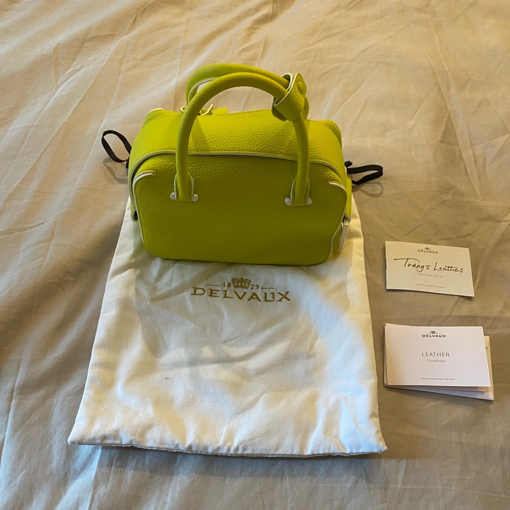 Delvaux cool box in lime green excellent condition
